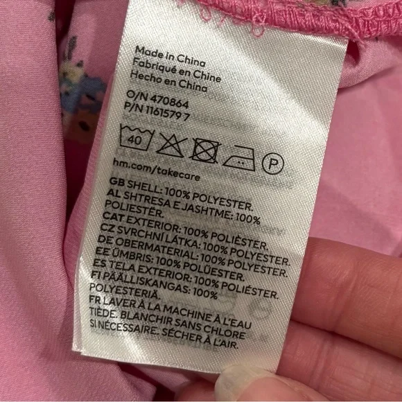 NWT H&M Pink Floral Satin Open Back Cowl Neck Maxi Dress Fairy Boho Women’s Sz L - Picture 7 of 7